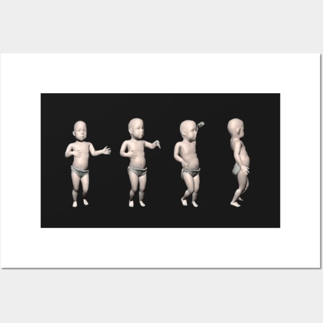 Dancing Baby GIF Meme - Ooga Chaka, Ally McBeal, 90s Internet Wall Art by softbluehum